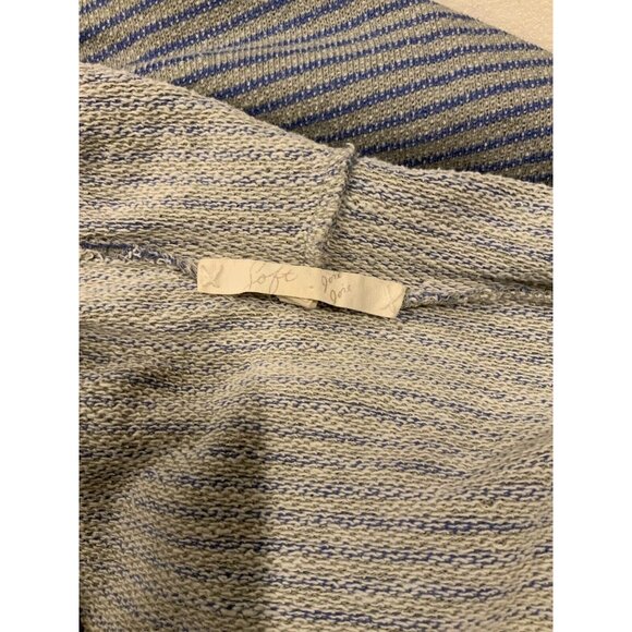 Soft Joie Gray & Blue Striped Hooded Sweatshirt, Size XS - Picture 6 of 6